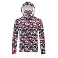 thumbnail image 7 of Htigea Unisex UPF 50+ Camo Hoodie Lightweight Quick Dry Athletic Pullover Tops Performance Long Sleeve Gym Shirt G Multicolor XL, 7 of 7