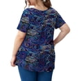 thumbnail image 4 of a.Jesdani Women's Plus Size Tunic Tops Short Sleeve V Neck Casual Blouses M-4X, 4 of 10