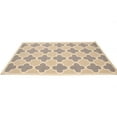 thumbnail image 4 of Beige Taupe Cream Trellis 5X8 Hand-Tufted Modern Rug, 4 of 11