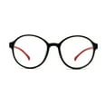 thumbnail image 3 of Child Size Round Thin Plastic 100% Blue Light Flitering Computer Glasses Black Red, 3 of 4