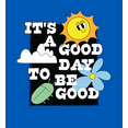 thumbnail image 2 of Positive Vibes It's Good To Be Good Blue Men's Crew Neck Short Sleeve Tee-XS, 2 of 2