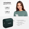 thumbnail image 5 of Liquipel Powertek Premium Braided 20W A/C Combo Charger - Green, 5 of 8