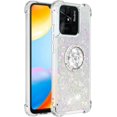 thumbnail image 6 of Glitter Case for Xiaomi Redmi 10C, Bling Sparkle Floating Liquid Soft TPU Cushion Fashion Girly Women Girls Clear with Ring Holder Phone Cover for Xiaomi Redmi 10C  Colorful, 6 of 12