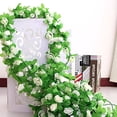 thumbnail image 2 of 2Pcs Artficial Small Rose Rattan Imitation Flower Hanging Vine Fake Plant Decoration for Home Wedding Party, 2 of 7