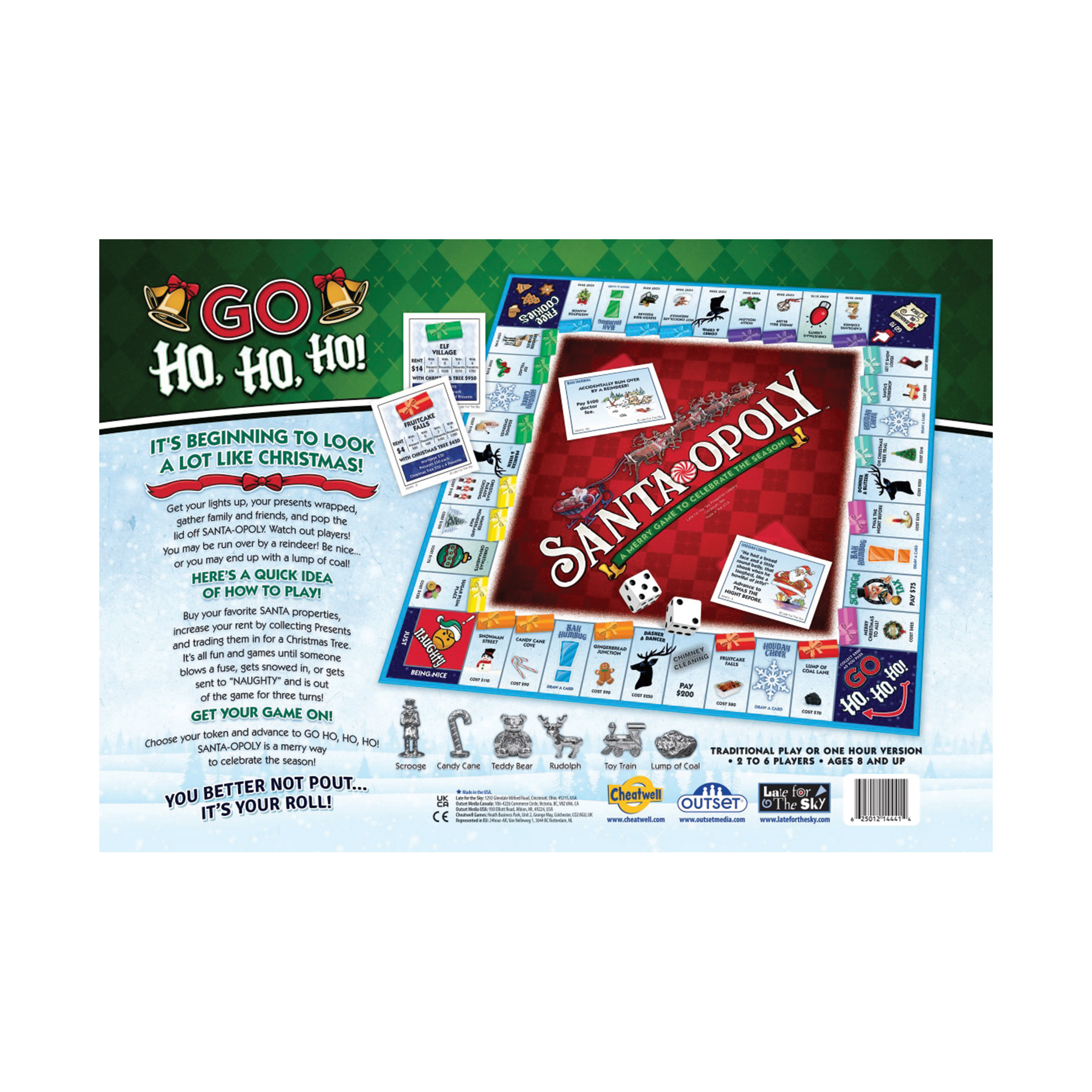 Outset Media Santa-Opoly Board Game