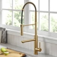 thumbnail image 2 of Kraus Artec Pro Commercial Style Pull-Down Single Handle Kitchen Faucet with Pot Filler in Brushed Brass, 2 of 15