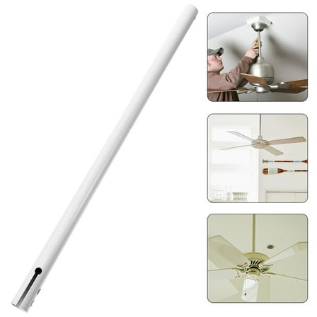 Milisten Ceiling Fan Extention Rod White Iron 1Set