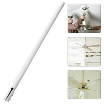 Milisten Ceiling Fan Extention Rod White Iron 1Set