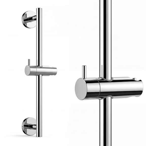 Shower Slide Bar 30 Inch Stainless Steel Shower Head Slide Bar for Bathroom, Chrome Plated Finish