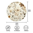 thumbnail image 4 of 15.4inch Round Placemats, DIY Printing Design, Suitable for Kitchen, Table Party Decoration Brown Flower, 4 of 7