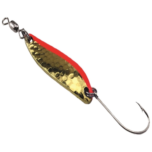 Gibbs G-1050-025HBFS Cuillère croco #2-1/4, 1/4 oz, 7 g, rayures de feu en laiton martelé