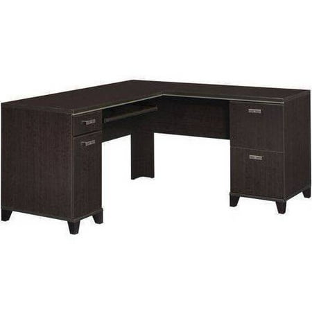 Bush Furniture Tuxedo L Desk Mocha Cherry Walmart Com