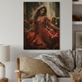 thumbnail image 2 of Designart "Dancers in Red, Cuban Style" Portrait Print on Natural Pine Wood, 2 of 5