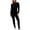 Black, variant on Cadancy Women's Thermal Underwear Knitted Long Sleeve Mock Neck Pullover Tops Stretchy High Waist Tummy Control Leggings 2 Piece Set Winter Warm Base Layer Long Johns for Cold Weather