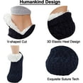 thumbnail image 4 of LONGRV Women Knitted Slipper Socks Cozy Sherpa Fuzzy Socks Non Slip Socks Winter Indoor Double Layer Bedroom Slipper Socks, 4 of 7