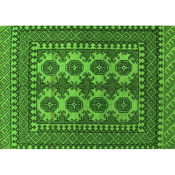 Ahgly Company Indoor Rectangle Southwestern Green Country Area Rugs, 3' x 5'