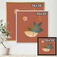 thumbnail image 4 of Designart 'Shapes and Tropical Leaf Silhouettes III' Modern Framed Canvas Wall Art Print, 4 of 5