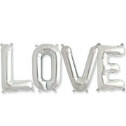 hortense b. hewitt love balloon kit, 34", silver