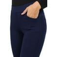 thumbnail image 4 of Lady's 4 Pocket Ponte Pants, Navy Blue, M, 4 of 5