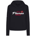 thumbnail image 2 of Women's Levelwear  Black Calgary Flames Sweet Monument Tri-Blend Cropped Pullover Hoodie, 2 of 3