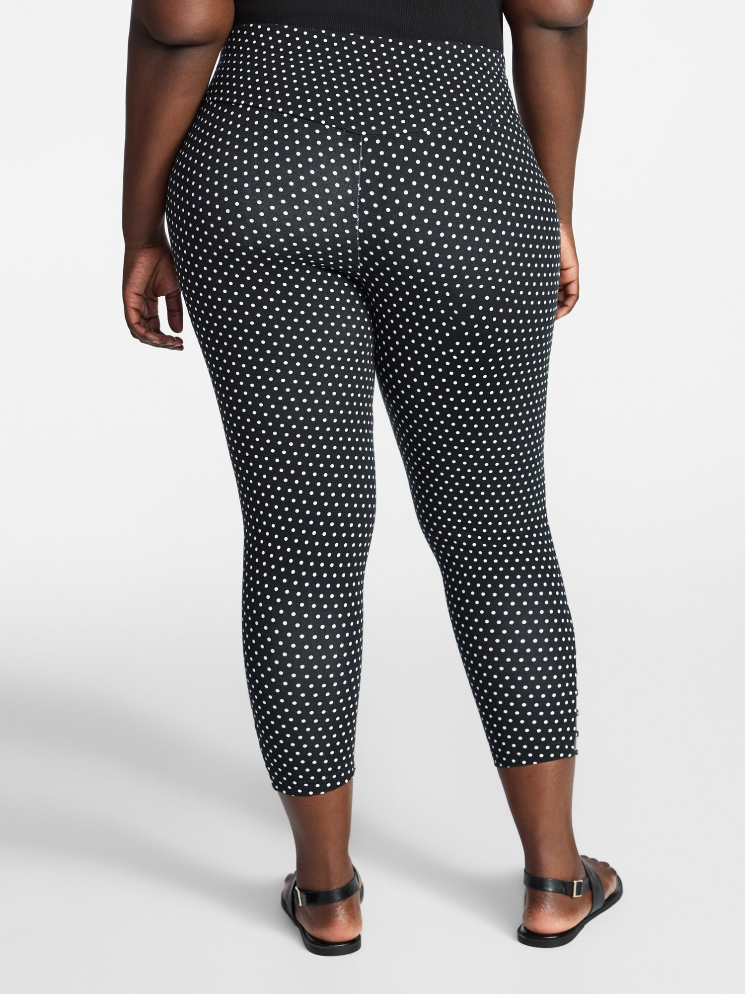 Terra & Sky Women's Plus Size Capri Ladder Leggings, 22" Inseam, Sizes 0X-5X