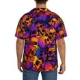 thumbnail image 7 of Goofa Skull Printed Men's Casual Short-sleeved Shirt,Lightweight Breathable Button-down,Summer Casual men's top,Versatile Fashion shirt-X-Large, 7 of 7