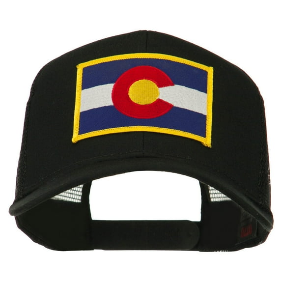 Colorado Western State Embroidered Patched Mesh Back Cap - Black OSFM