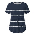 thumbnail image 6 of Gytharion Maternity Nursing Blouse for Women Round Neck Stripes Breastfeeding Tshirts Fashion Casual Short Sleeve Pregnancy Tops, 6 of 6