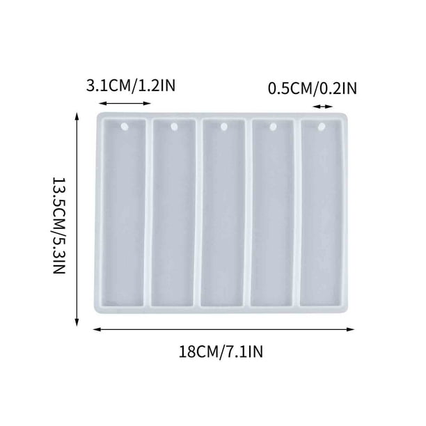 Pisexur Batería de cocina Molde para marcapáginas con forma de barra larga en blanco para la cocina del hogar