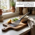 thumbnail image 7 of KSENDALO Fish Turner Spatulas Set, Flexible Egg Flippers for Nonstick Cookware, Thin, Slotted, Angled LFGB Nylon Blade, 7 of 7