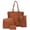 Brown, variant on Joyioe Women 4 Piece Handbag Set PU Leather Tote Crossbody Wallet Shoulder Bags Purse Gift