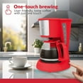 thumbnail image 5 of Holstein Housewares 5-CUP Coffee Maker - Space-Saving Design, Auto Pause and Serve, and Removable Filter Basket for Fresh and Rich-Tasting Coffee - RED, 5 of 9