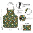 thumbnail image 3 of Pioneer Flower Floral Print Pattern Cotton Linen Apron with Pockets, Waterproof Adjustable, 33x27 Inch for Kitchen, Gardening, BBQ, Salon, 3 of 6