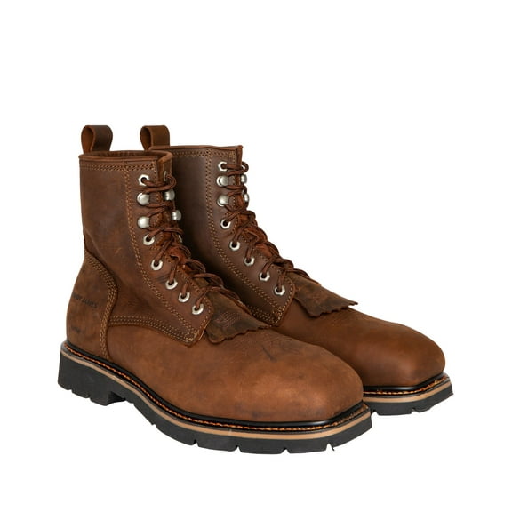 Cody James Men's 8" Mustang Lace-Up Kiltie Work Boot Composite Toe - C8P28 15 EE US