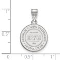 thumbnail image 2 of Solid 925 Sterling Silver Official Brigham Young University Medium Crest Pendant Charm - 22mm x 15mm, 2 of 3