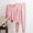Pink, variant on Women Plus Size Thermal Underwear Set Cashmere Silk Thermal Clothing Set, Striped Thermal Underwear for Women, Base Layer Top and Bottom Set L-3XL