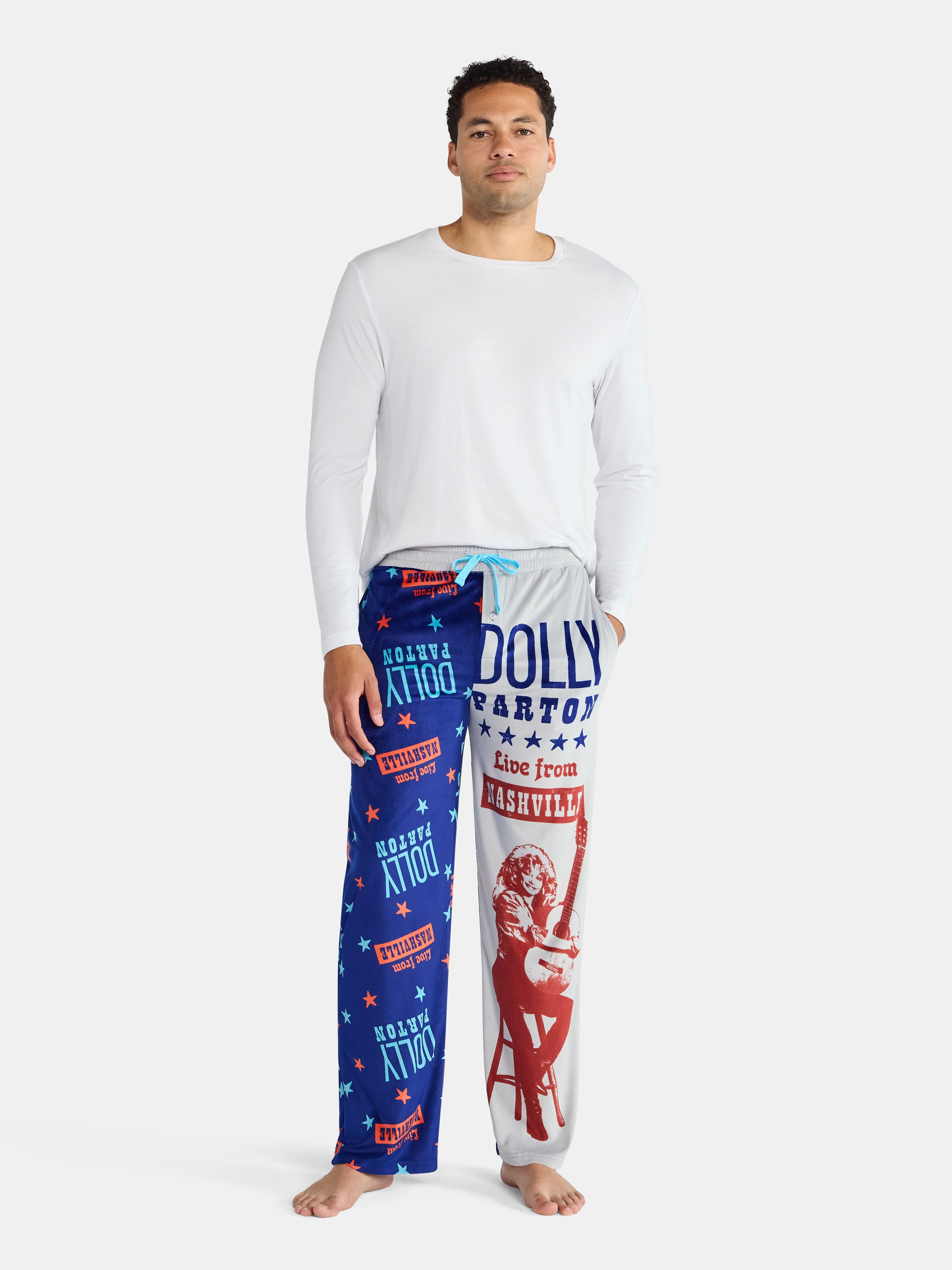 Dolly Parton Men's and Big Men's Split Leg Graphic Pants, Sizes S-2XL