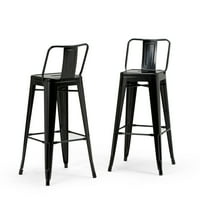 Simpli Home Rayne 30 inch Metal Bar Stool (Set of 2) by Simpli Home