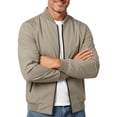 thumbnail image 2 of Men's Casual Bomber Jacket Business Stand Collar Solid Color Casual Baseball Jacket Winter Fall Versatile Short Windbreaker Jacket with Zipper Pockets, 2 of 5
