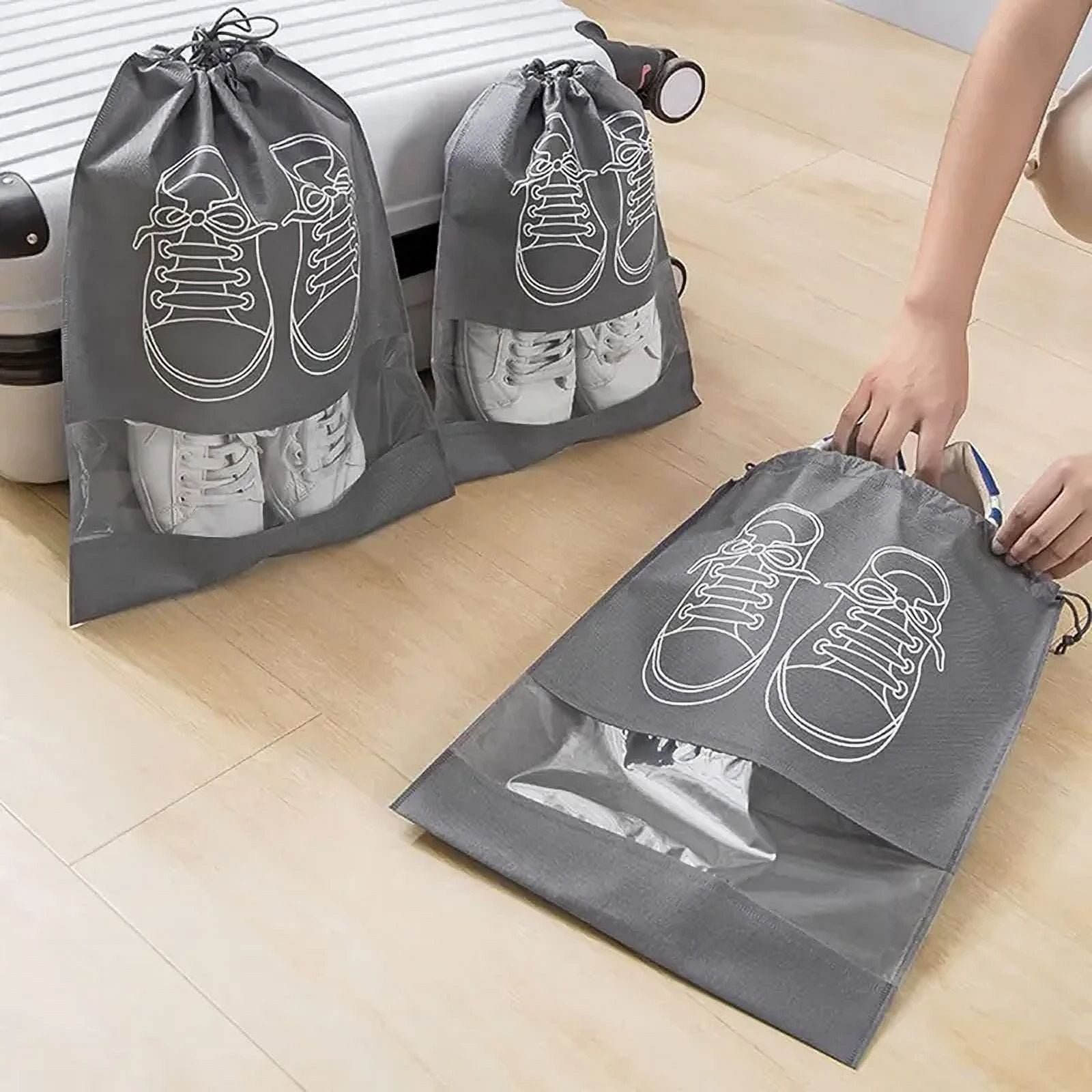 Shoes Storage Organizer Bags Non-Woven Shoe Dust Bags Portable Travel Shoe Bag Shoes Storage Packing Pouch Organizers