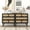 Black-2 Packs, variant on 3 Drawer Dresser, Modern Rattan Dresser Chest with Wide Drawers and Metal Handles, Farmhouse Wood Storage Chest of Drawers for Bedroom, Living Room, Hallway, Entryway (Black)