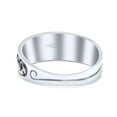 thumbnail image 3 of Engraved Floral Designer Trendy Oxidized Ring Band 925 Sterling Silver Size 7, 3 of 5