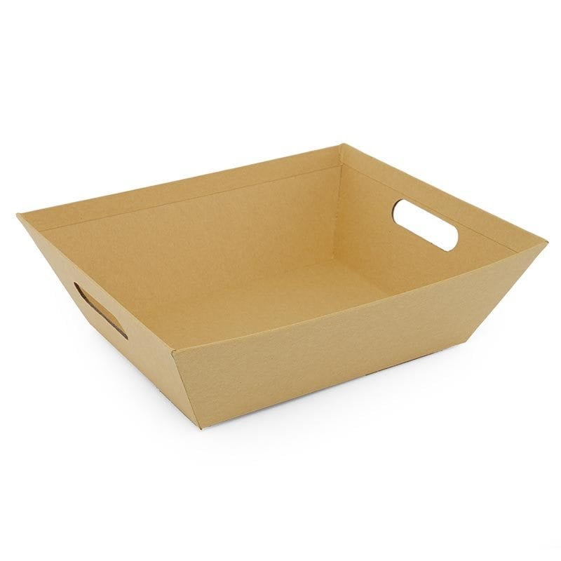 50ea 12 X 10" X 3 1/2" Kraft Heavy Cardboard Basket Tray Christmas by