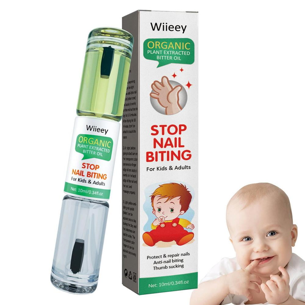 Erty No Bite Nail Polish Thumb Sucking Stop Nail Growth Oil with Double