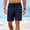 (Casual 158)Dark Blue, variant on Fashion Shorts for Men Solid Color Breeches Casual Summer Elasticity Zipper Pocket Sport Outdoor Leisure Short Pants