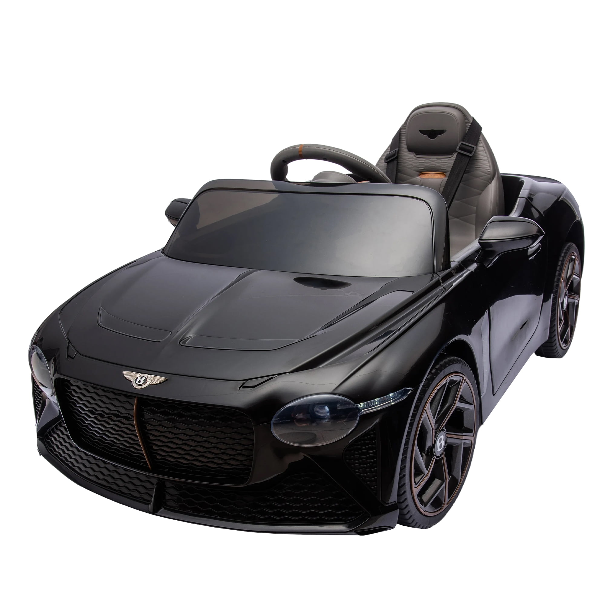 CIPACHO 12 V Licensed Bentley Mulsanne Kids Electric Ride On Cars 4 Wheels Battery Powered Sports Car Toy, Parents Control, Sound System, LED Headlights, Black CIPACHO 12 V Licensed Bentley Mulsanne Kids Electric Ride On Cars 4 Wheels Battery Powered Sports Car Toy, Parents Control, Sound System, LED Headlights, Black