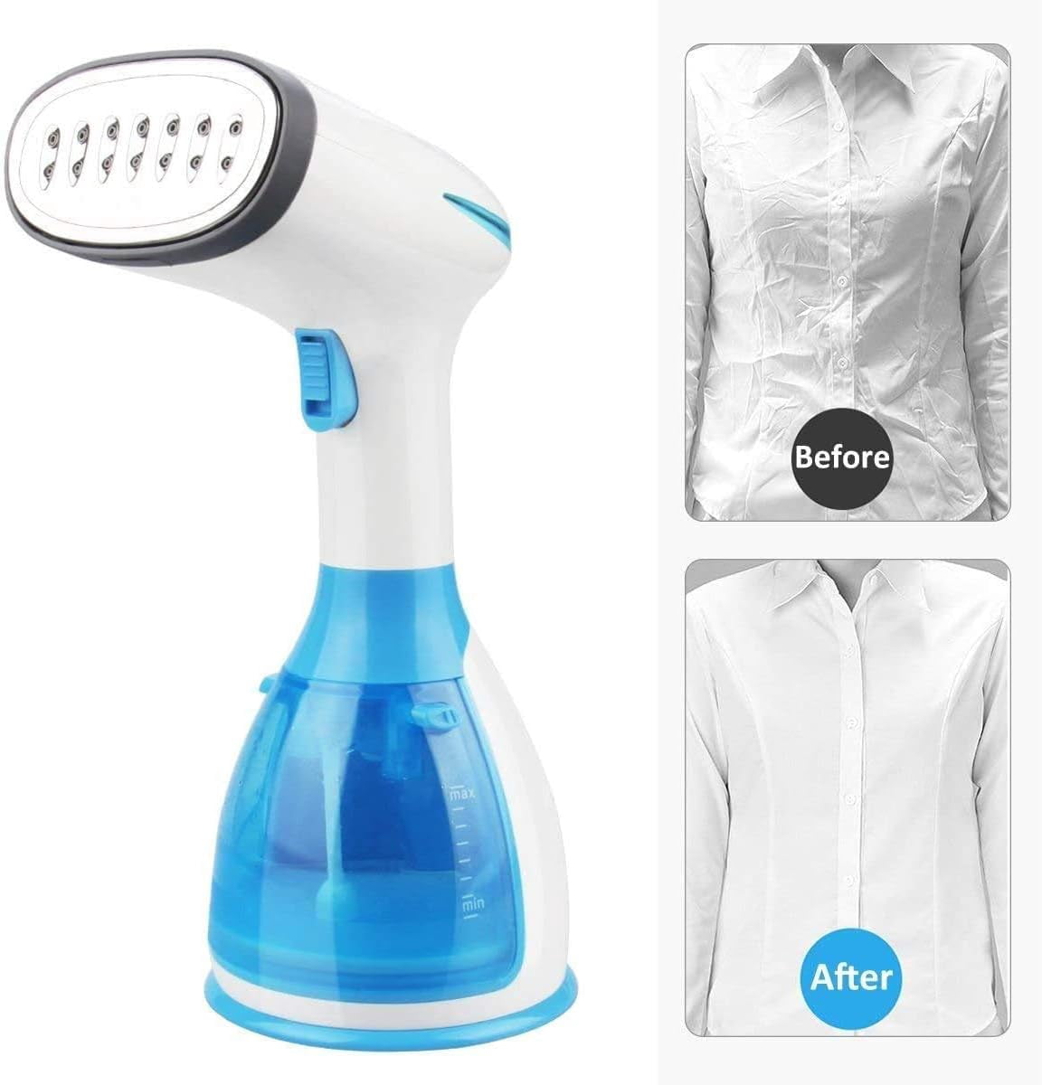 Steam cleaner, frame manual steam cleaner portable iron 1500W 280ml fast heating manual steam cleaner for clothing of fabrics and textiles, travel steam cleaner