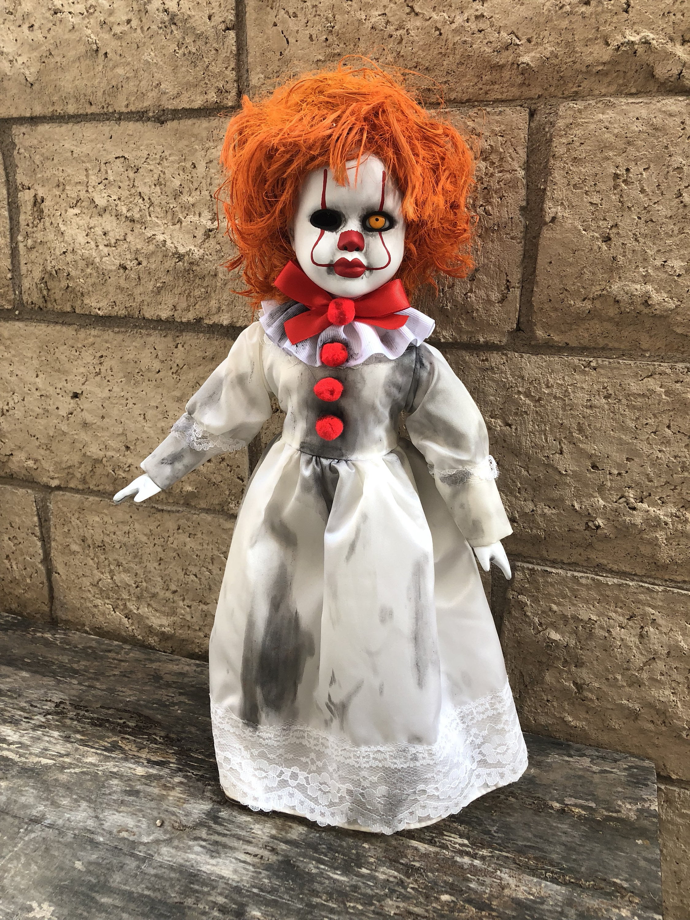 OOAK One Eyed Pennywise IT Clown Creepy Horror Doll Art by Christie ...
