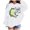 White, variant on SRZYMJ Girls Long Sleeve Hooded Pullover Soft Graphic Print Casual Sweatshirt Comfortable Everyday Wear Playful Outerwear For Children
