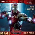 thumbnail image 2 of New MK43 Steel Iron Man Action Figure Model Gift Box Authentic Marvel Comics Character Metal Painted Model For Motorcycle Fans, 2 of 5